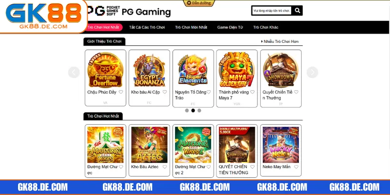 PG điện tử nổi bật với nhiều tựa game slot có đồ họa bắt mắt
